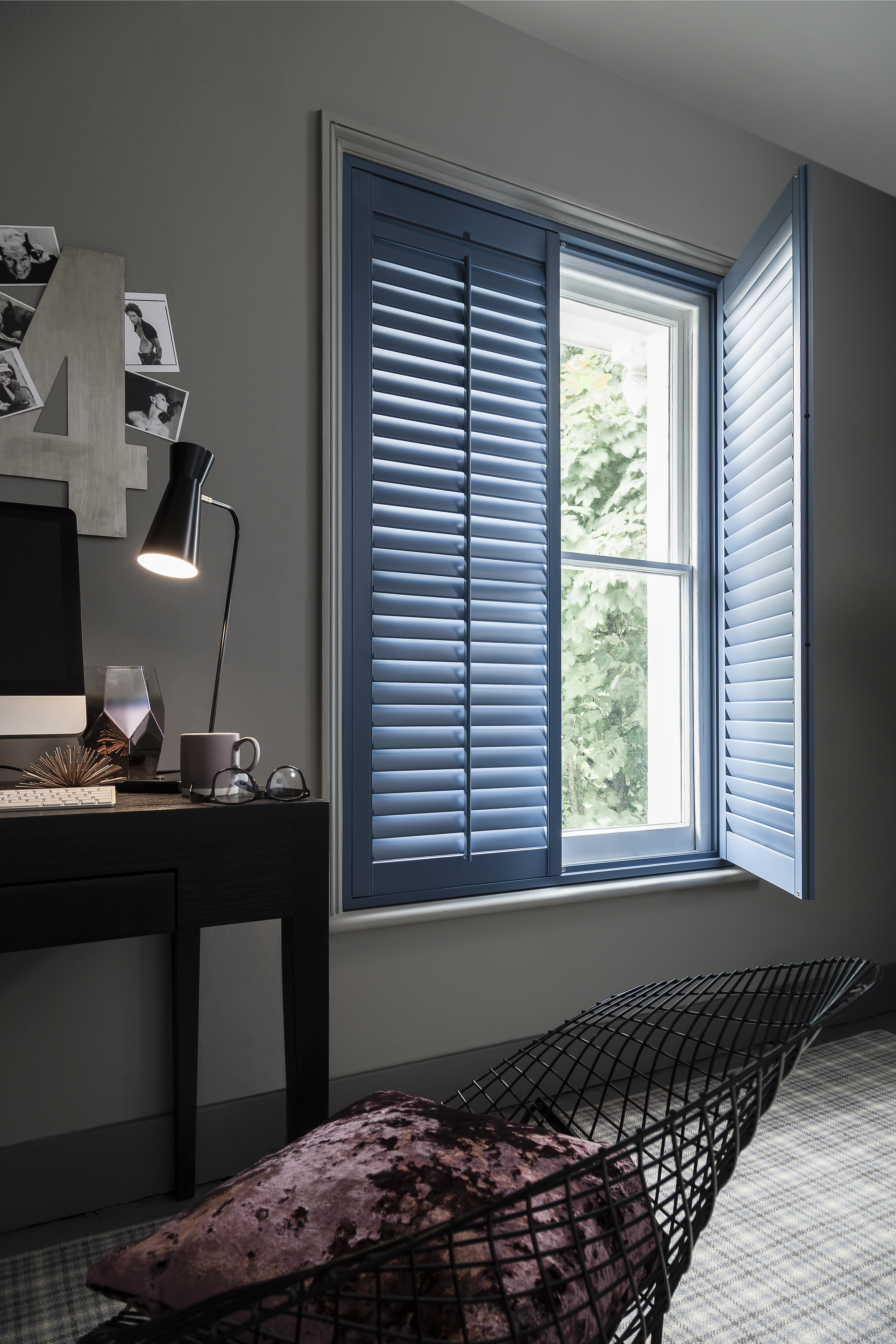 Coloured plantation shutters
